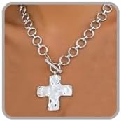 Amazon.com: Atiptu Gold Chunky Cross Necklace for Women Statement